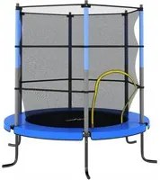 Set Trampolino con Rete di Sicurezza Rotondo 140x160 cm Blue 92954