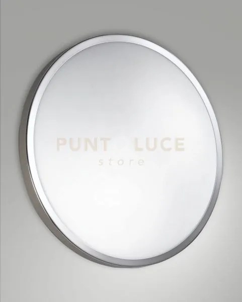 Plaza plafoniera cromo d.40cm a led 3000k - 24w - 2400 lm ip41