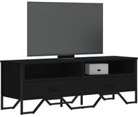 Mobile Porta TV Nero 122x34x41 cm in Legno Multistrato 848579