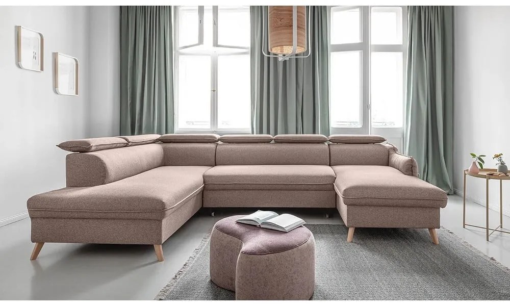 Divano letto angolare beige (angolo sinistro) Sweet Harmony - Miuform