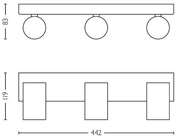 Philips - Luce Spot da bagno IDRIS 3xGU10/5W/230V IP44 bianco
