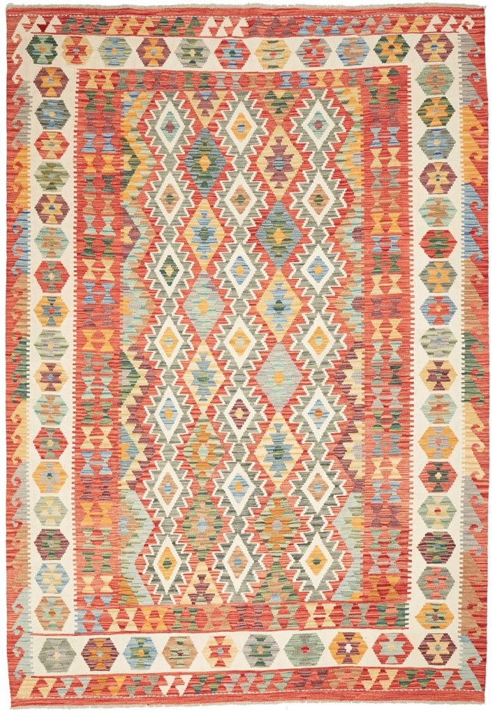Kilim Tappeto 210x300 (Pakistan) Tessuto A Mano