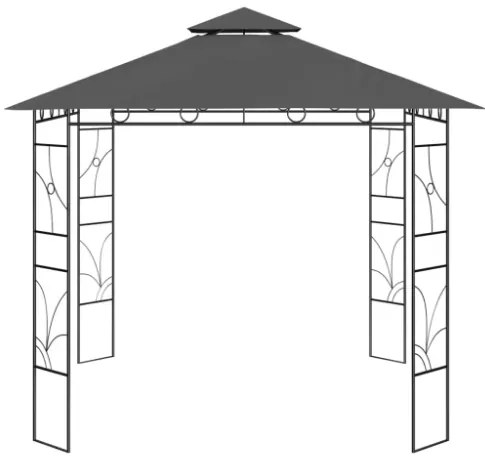 Gazebo 3x3x2,7 m Antracite 160 g/m²