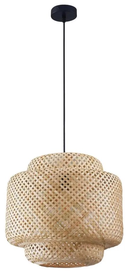 Lampadario a sospensione con filo BERTA 1xE27/20W/230V diametro 40 cm bambù