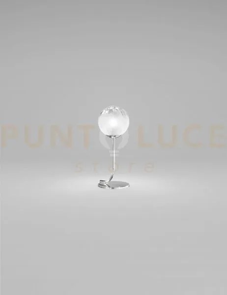 Puppet lampada da tavolo p bianco sfumato cromo lucido 1 luce attac...