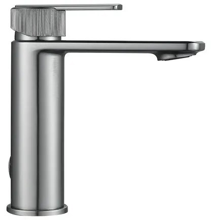 Rubinetto per lavabo a canna media Neo cromato opaco SENSEA H 15.55 cm
