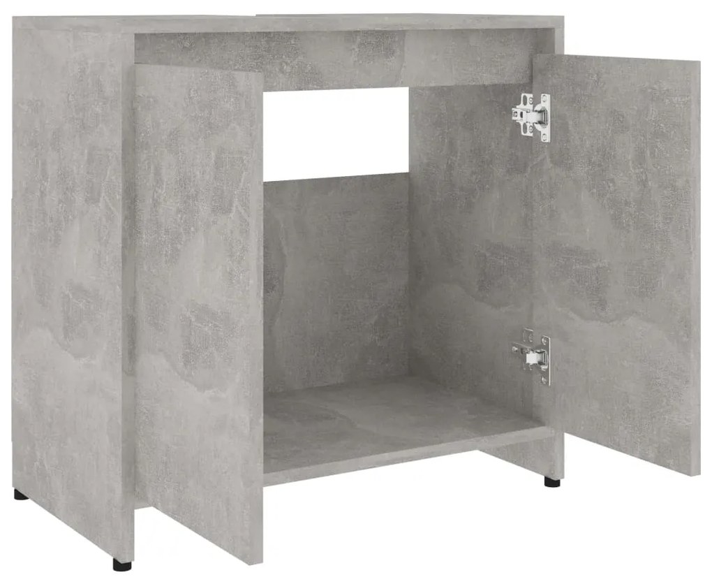 Armadio da bagno grigio cemento 60x33x61 cm in truciolato