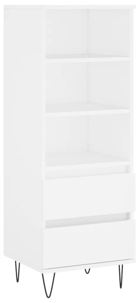 Credenza Bianco 40x36x110 cm in Legno Multistrato