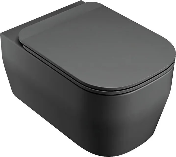 Vaso WC sospeso OLYMPIA CERAMICA tutto evo, sedile escluso P 53 x L 36 x H 42 cm nero