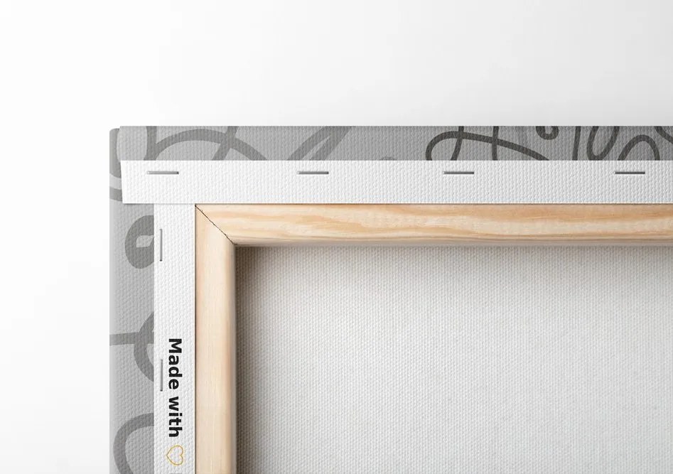Quadro su tela – Ornamento circolare grigio