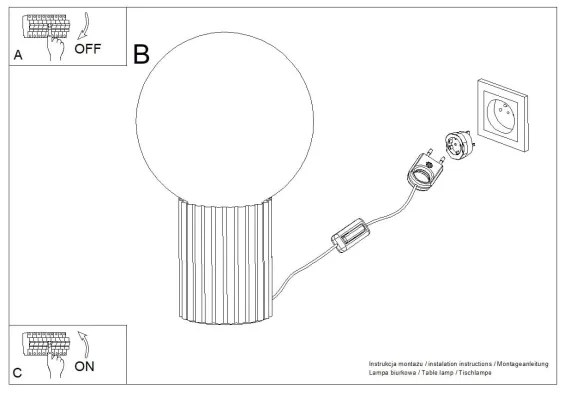 Sollux SL.1736 - Lampada da tavolo HALO 1xG9/8W/230V diametro 12 cm marrone