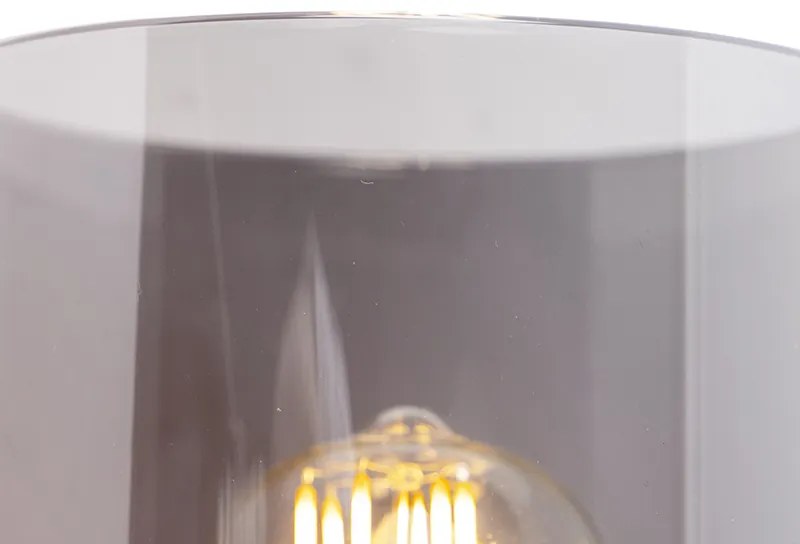 Plafoniera moderna nera in vetro fumé - DOME