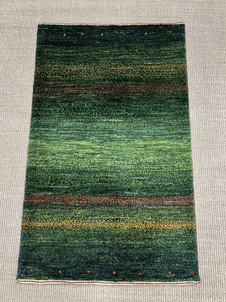 Loribaft Tappeto persiano 100 x 60 Verde (Iran) Annodato A Mano