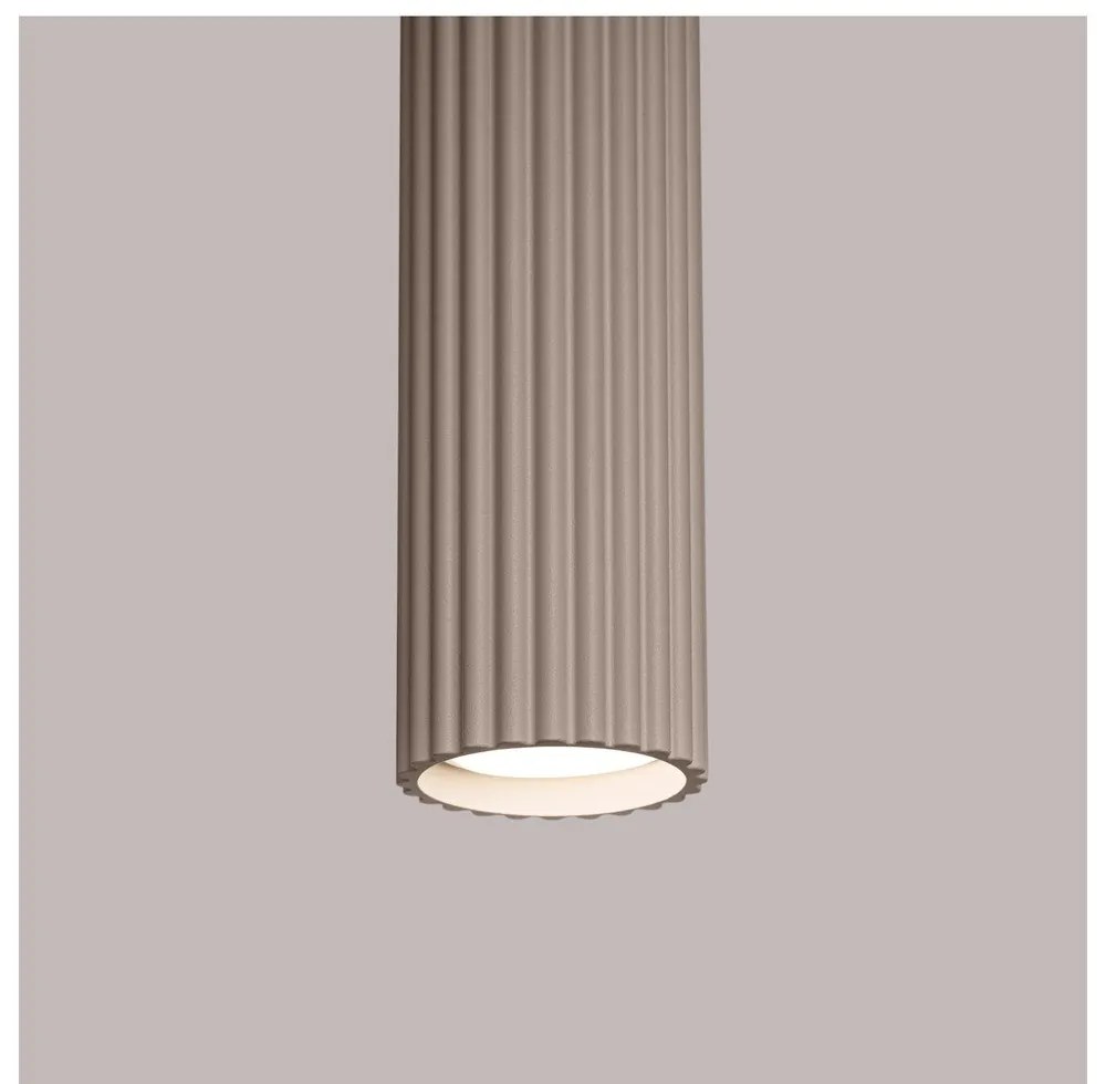 Lampadario grigio tortora in metallo Gleam – Sollux
