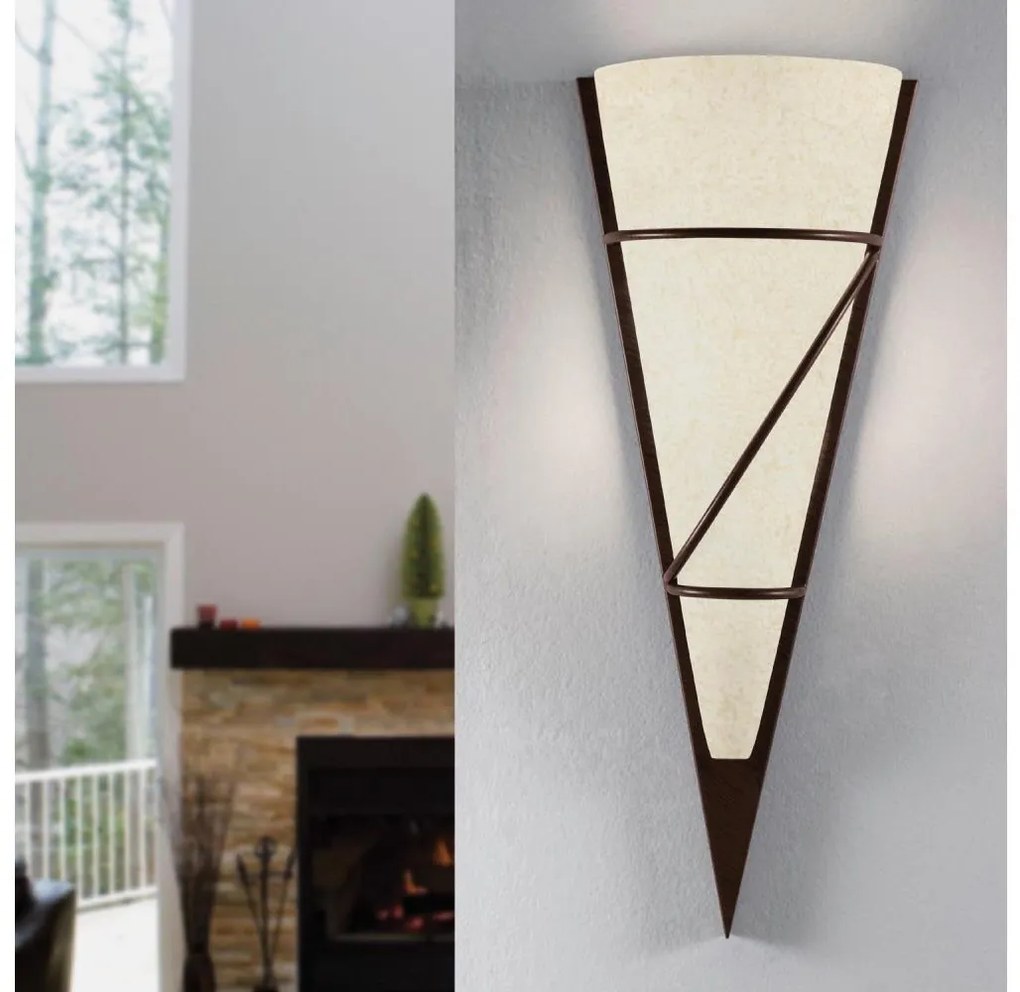 EGLO 87793 - Applique PASCAL 1 1xE14/60W marrone antico/bianco