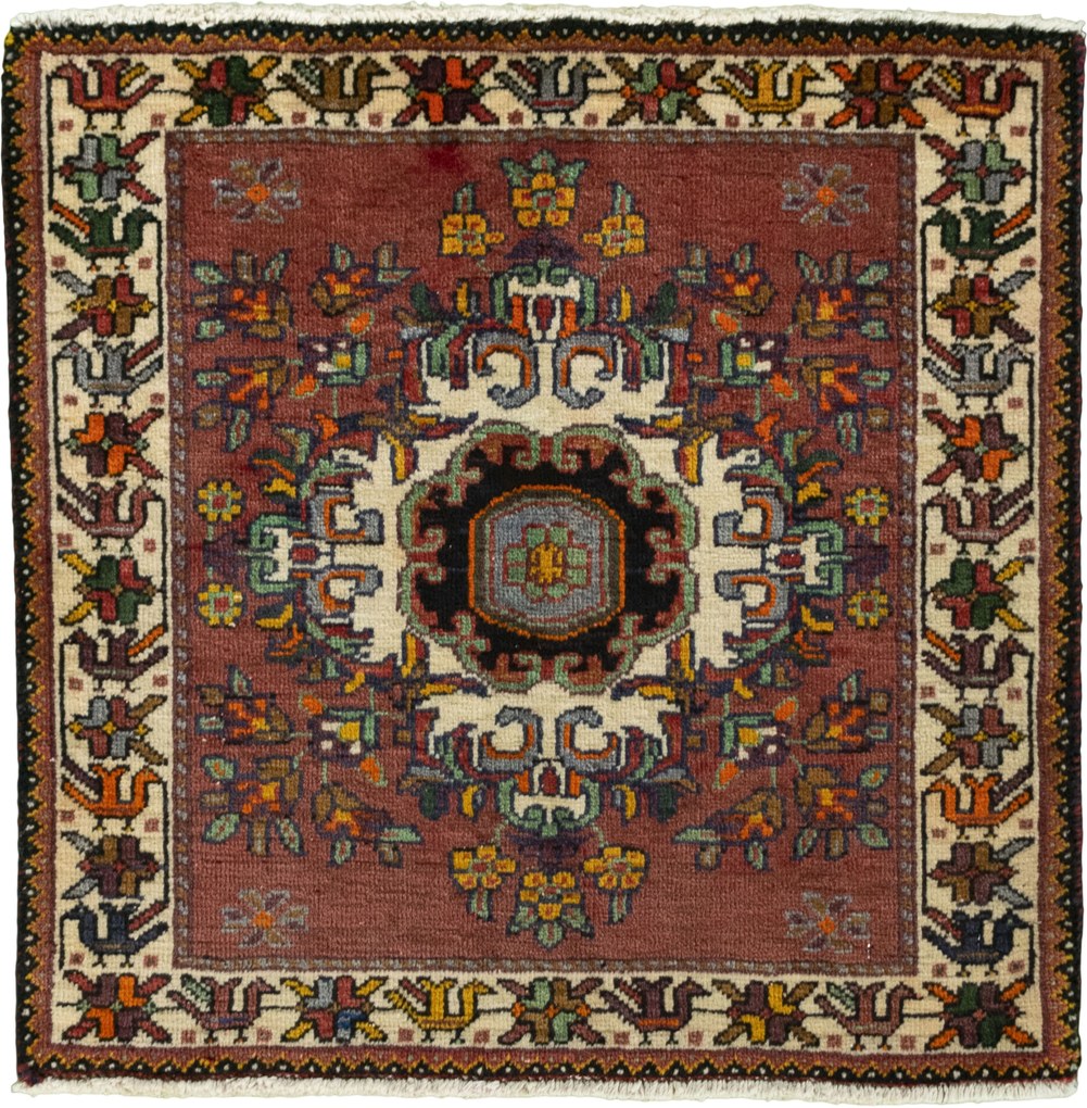 Shiraz Tappeto persiano 60x60 Rosso (Iran) Annodato A Mano
