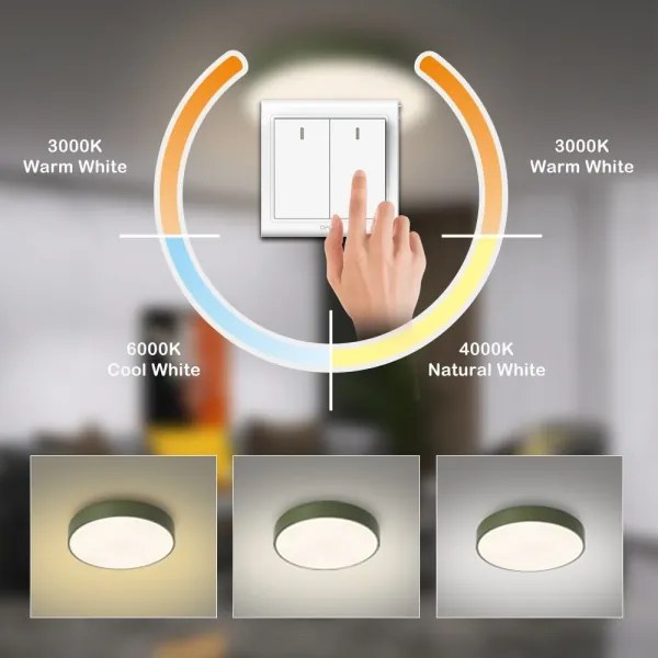Brilagi - Plafoniera LED POOL LED/48W/230V 3000/4000/6000K 40 cm verde