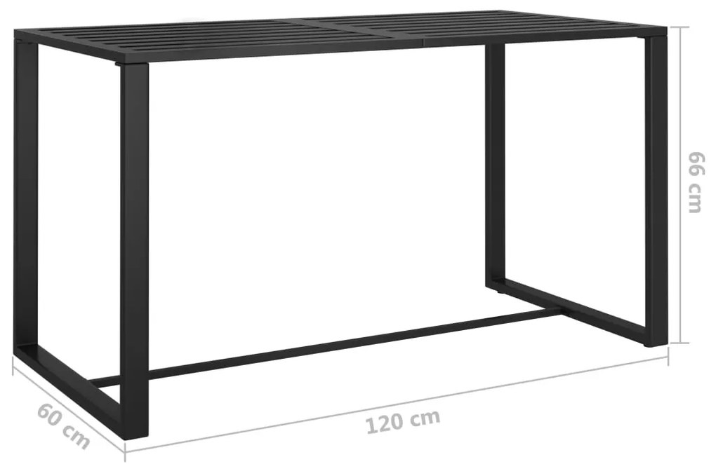 Set divani da giardino 5 pz con cuscini in alluminio antracite