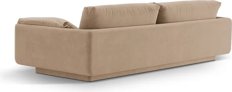 Divano beige con rivestimento in velluto 220 cm Torino – Micadoni