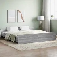 Giroletto con Testiera e Pediera Grigio Sonoma 180x200 cmcod mxl 131795