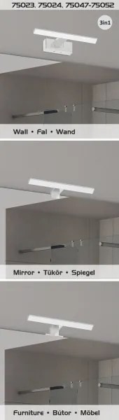 Rabalux 75047 - Luce LED per specchio da bagno OLIRO LED/4W/230V IP44 20 cm cromo