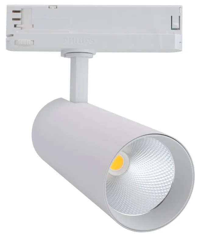 Faro LED 34W per Binario Trifase, 38° + 60° Bianco, PHILIPS Xitanium CRI92 Colore  Bianco Caldo 2.700K