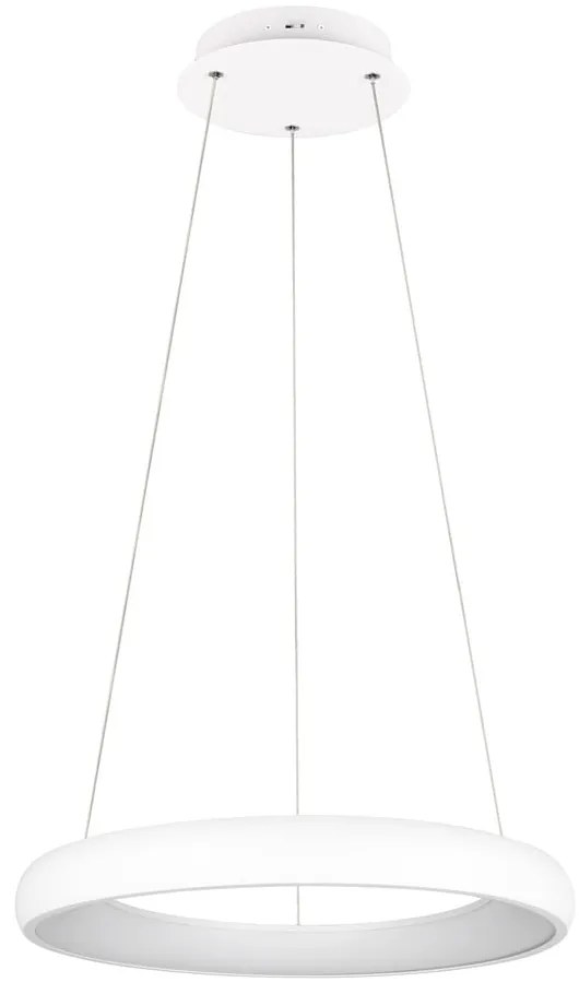 Lampadario bianco a LED dimmerabile con paralume in metallo ø 62 cm Cardona - Trio
