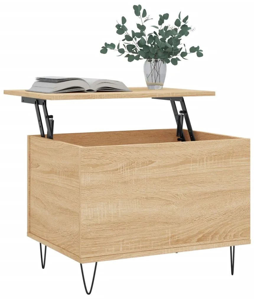 Tavolino salotto rovere sonoma 60x44,5x45 cm legno multistrato