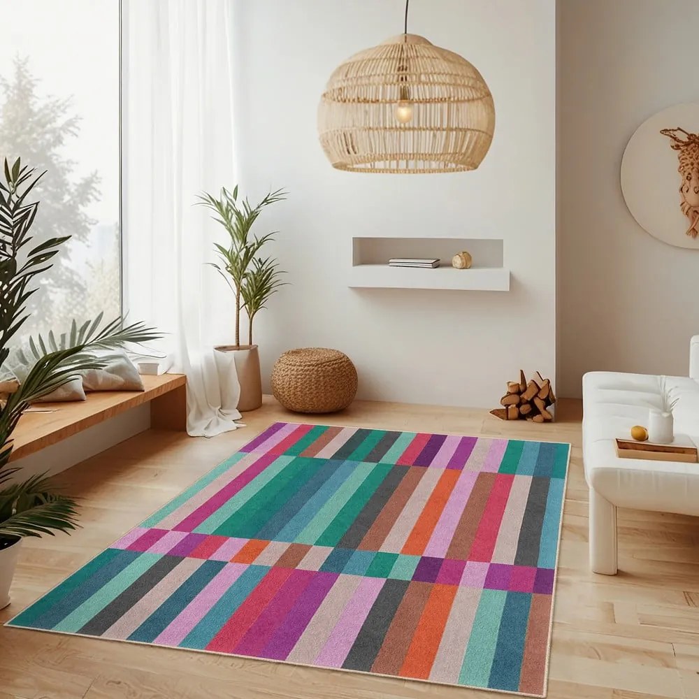 Tappeto turchese lavabile 160x230 cm Acid Rain – Mila Home