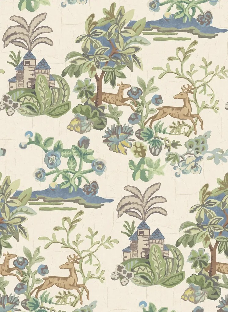 GP & J Baker Carta da parati Knight's Tale - Sage Blue