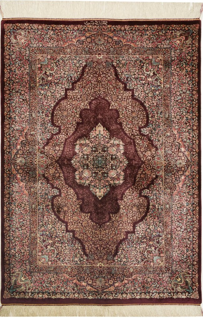 Ghom Tappeto 100 x 140 (Iran) Annodato A Mano