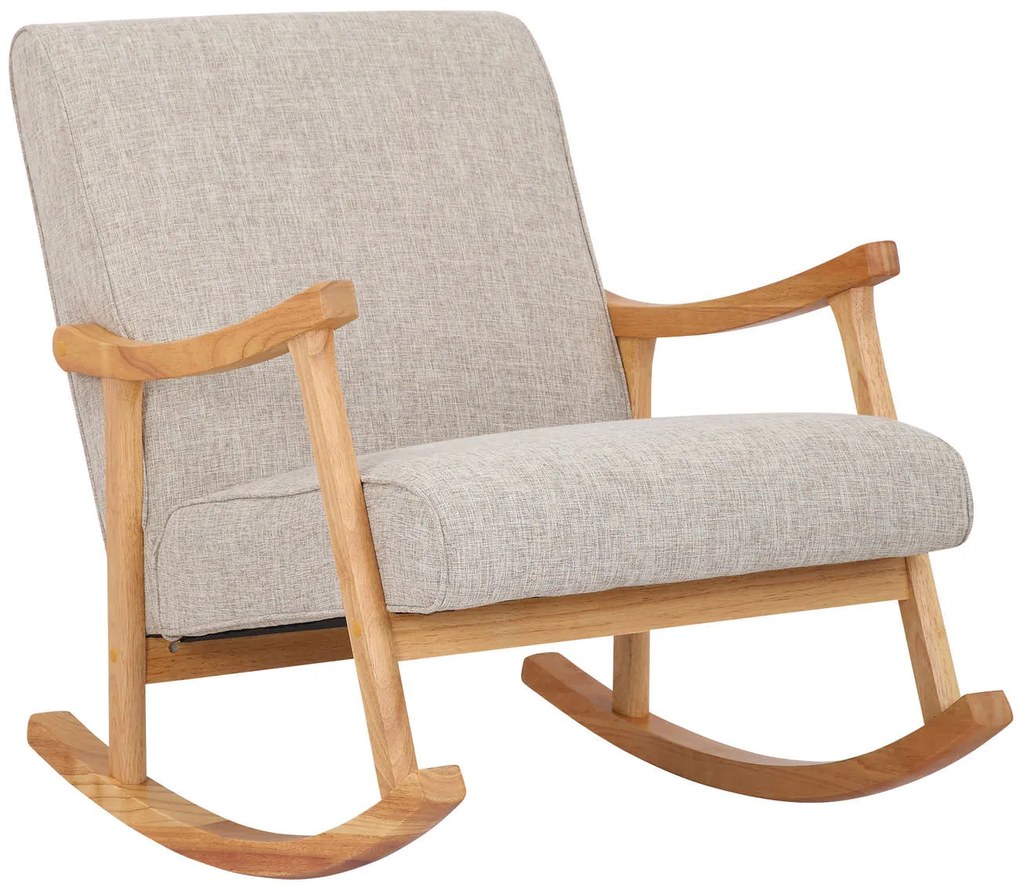 Poltrona A Dondolo Morelia İn Tessuto: Comfort Ed Eleganza İn Un Design Raffinato / Creme