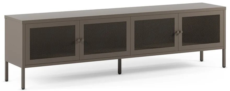 Mobile TV grigio in metallo 160x50x35 cm Fayna – Marckeric