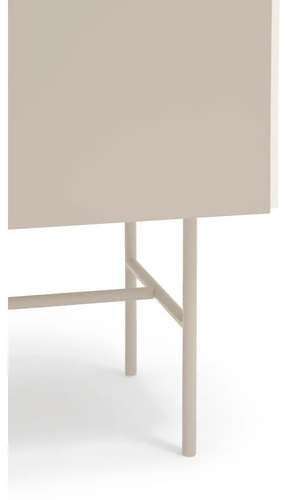 Cassettiera bassa beige/crema con ante scorrevoli 140x91 cm Nube - Teulat