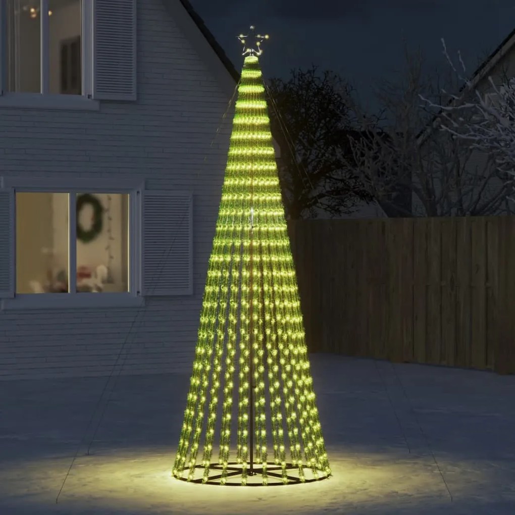 Illuminazione Albero di Natale a Cono con LED 688, 1544, 275 - Varie Dimensioni e Colori, Bianco Caldo / 688LED / 300cm