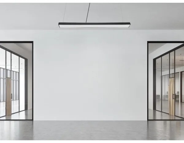 Lampadario LED a sospensione con filo LED/32W/230V 4000K diametro 120 cm nero