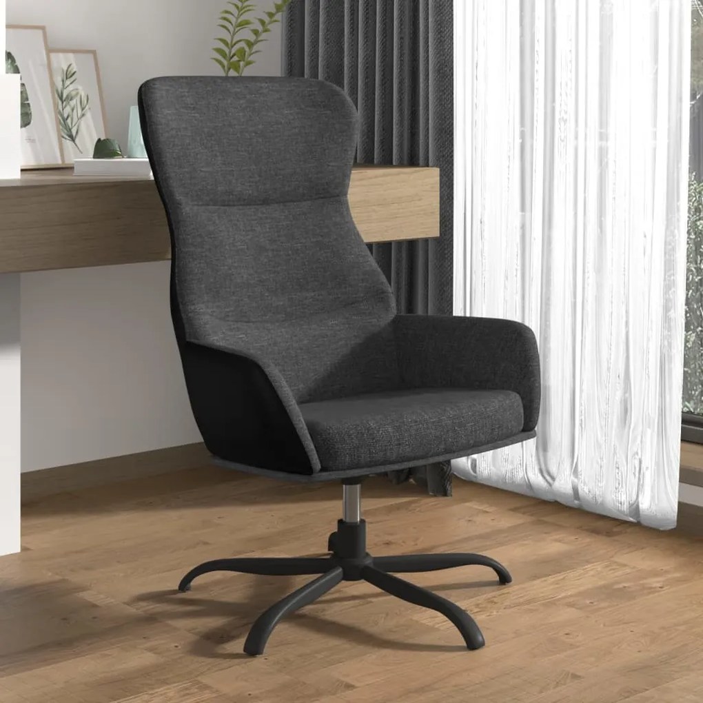 Sedia Relax Grigio Scuro İn Tessuto /