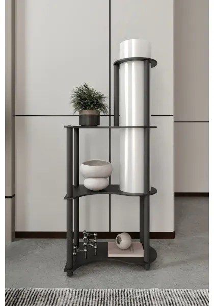 Lampada da terra con ripiani NOTO 1xE27/40W/230V nera