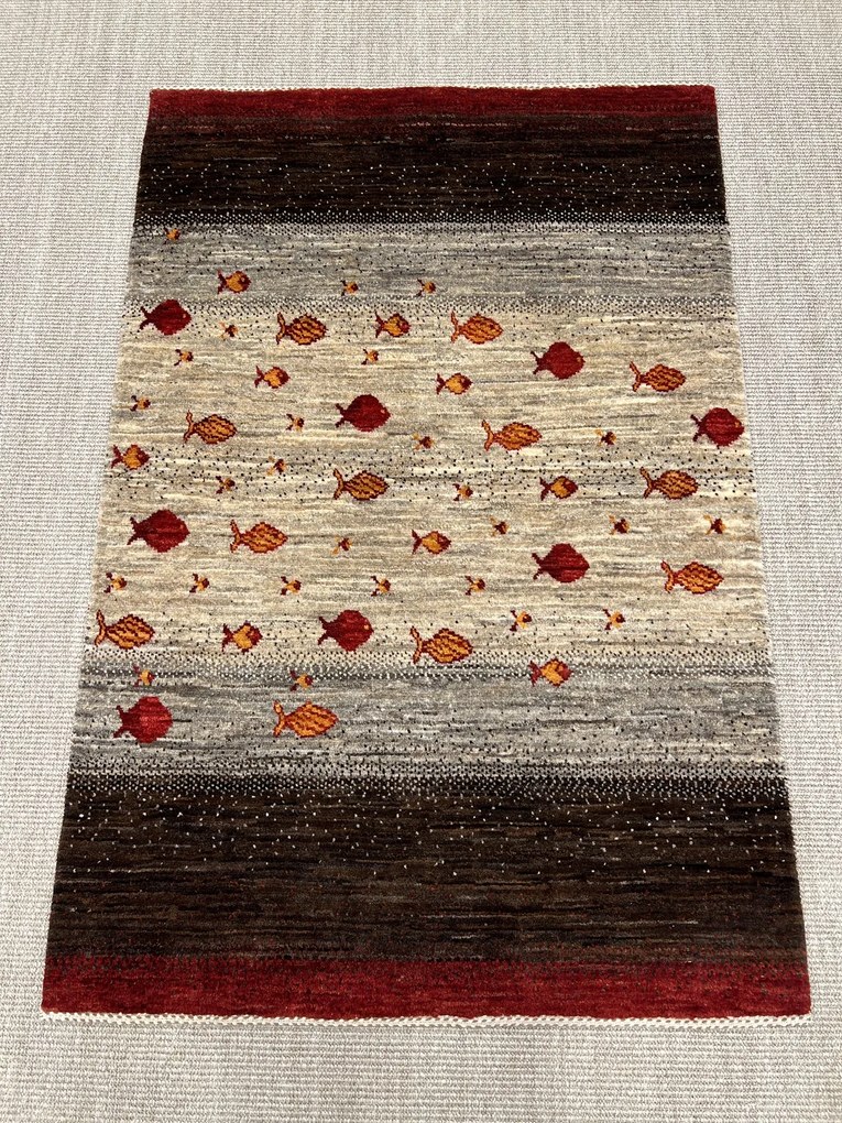 Loribaft Tappeto 100x150 Marrone (Iran) Annodato A Mano