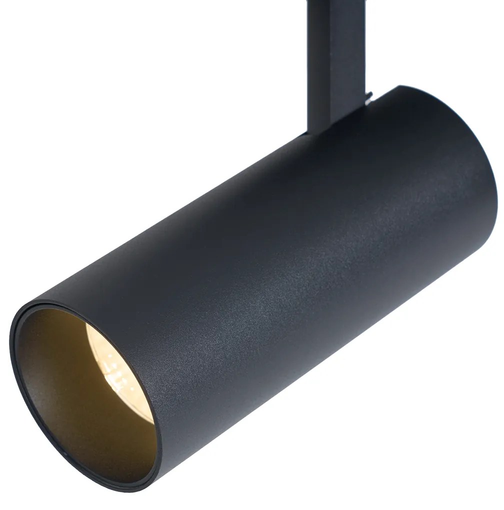 Plafoniera moderna nera con 2 luci LED dimmerabili - Tate