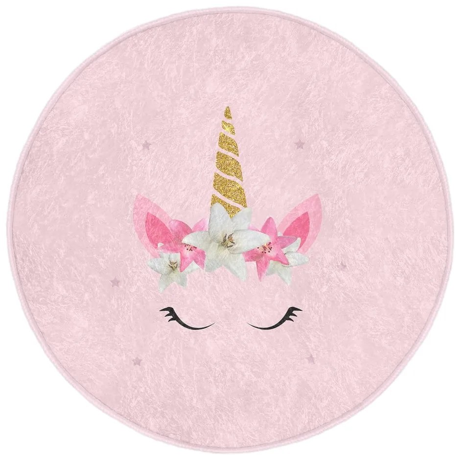 Tappeto rosa per bambini ø 120 cm Comfort - Mila Home
