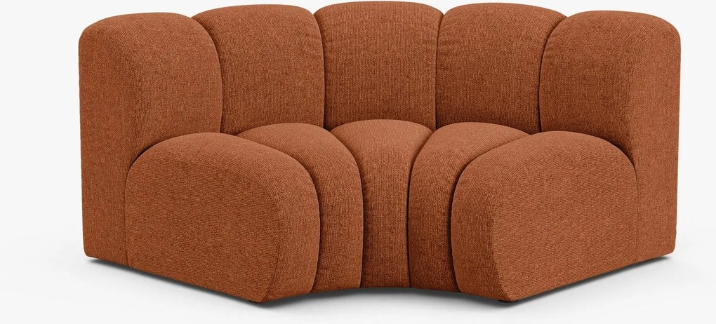 Modulo angolare Lupine in tessuto strutturato – L185 cm
