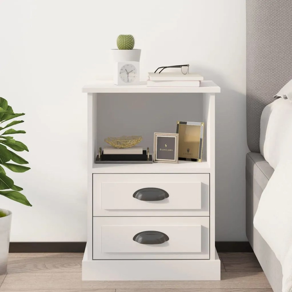Comodino Bianco 43x36x60 Cm /