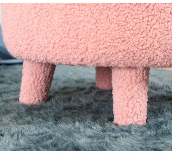 Poltroncina per bambini PIXI, Ø 46 cm, rosa