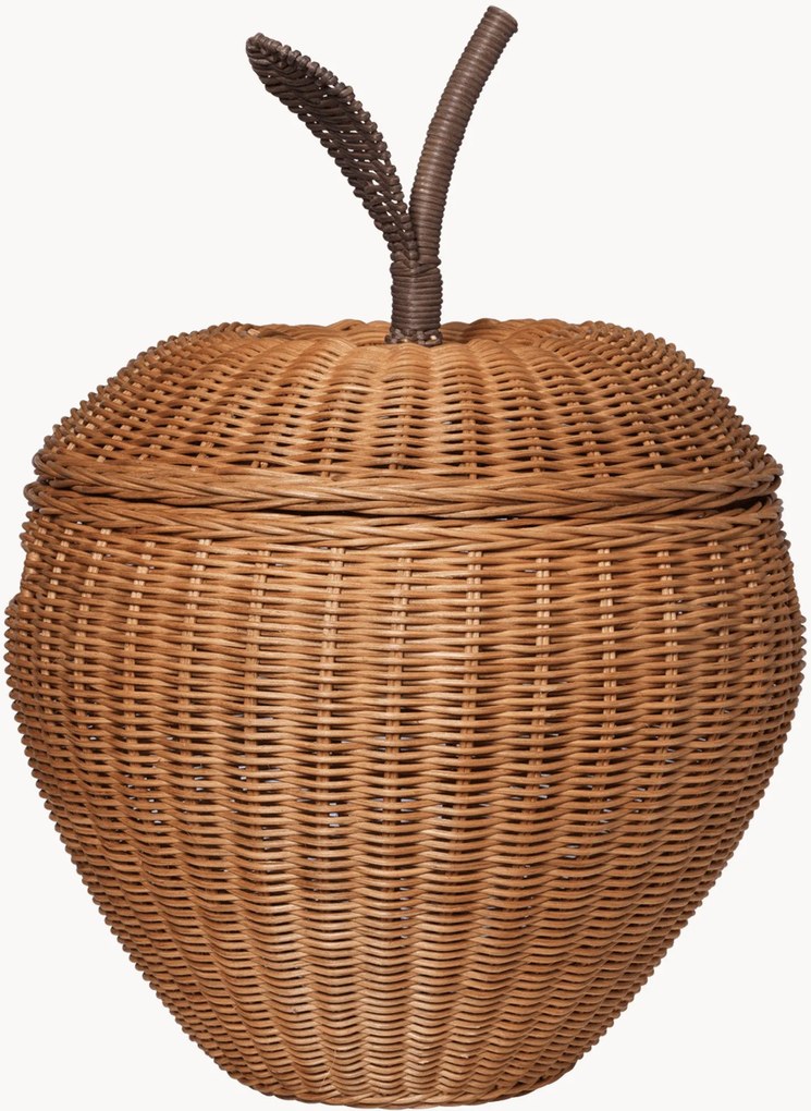 Cesto portaoggetti per bambini in rattan fatto a mano Apple