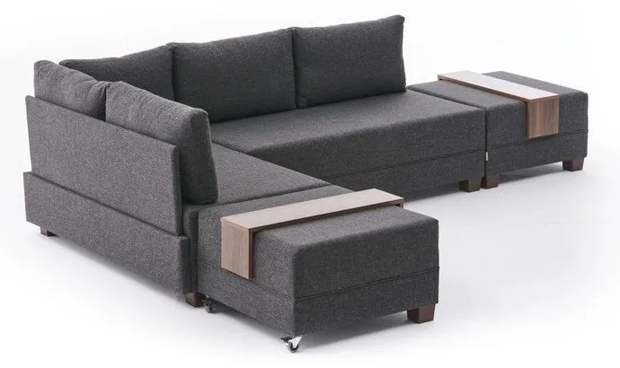 Divano angolare antracite (angolo sinistro) Fly - Balcab Home