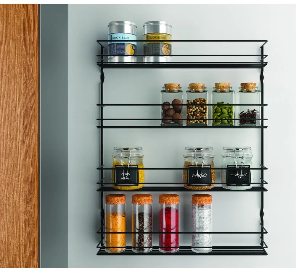 Organizer per spezie da parete in acciaio inox – Metaltex