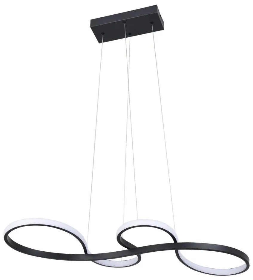 Lampadario LED a sospensione con filo SALSA LED/38W/230V 4000K nero