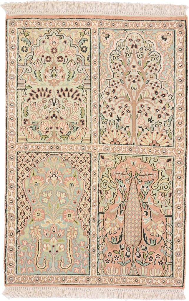 Cashmere Silk Tappeto orientale 70 x 100 (Indian) Annodato A Mano