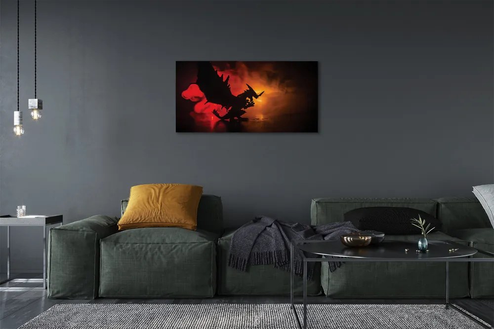 Quadro su tela Black Dragon Cloud 100x50 cm